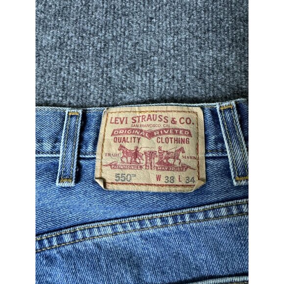 VTG Levi's 550 Red Tab Relaxed Loose Fit Jeans Men 38x33* 100% Cotton Denim 90s - Picture 4 of 10